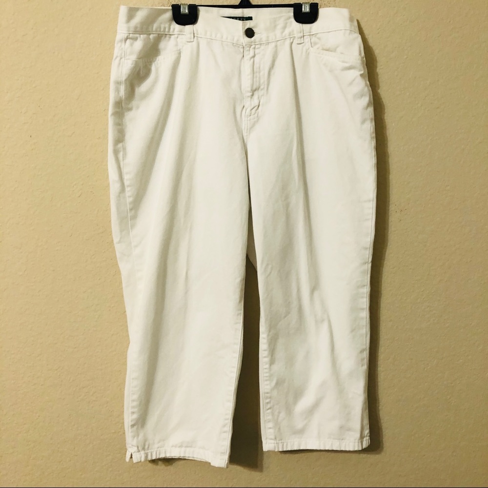 Lauren Ralph Lauren White Capri Jeans - Picture 1 of 3